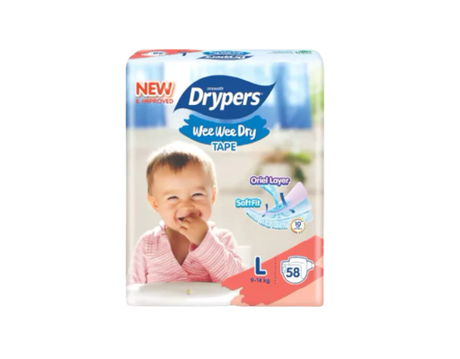 Wee Wee Dry Mega Pack L58 Drypers image 0