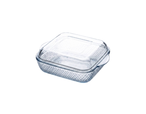 Square Baking Dish With Glass Lid Borart image 0