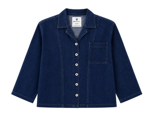 Long Sleeve Denim Top Plus Collection image 1