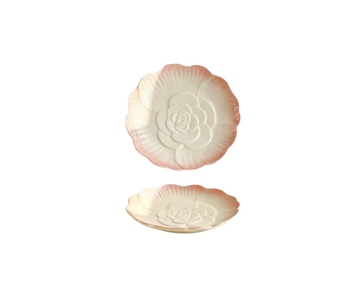 Gy 42 Anniversary 8" Pink Peony Pasta Plate image 0