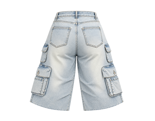 Denim Cargo Short Pants SCAR image 3