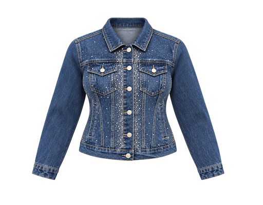 Long Sleeve Denim Jacket With Stone SCAR image 2