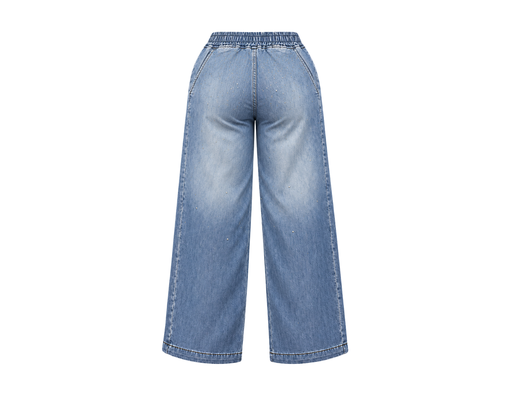 Elastic Denim Long Pants With Stone SCAR image 3