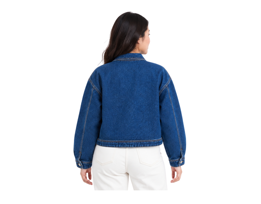 Long Sleeve Denim Top PLUS COLLECTION image 1