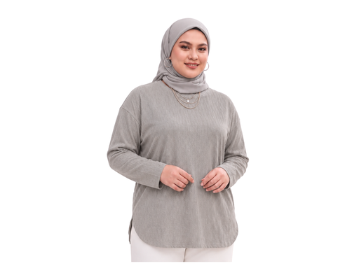 Long Sleeve Stripes Knit Blouse PLUS COLLECTION image 0