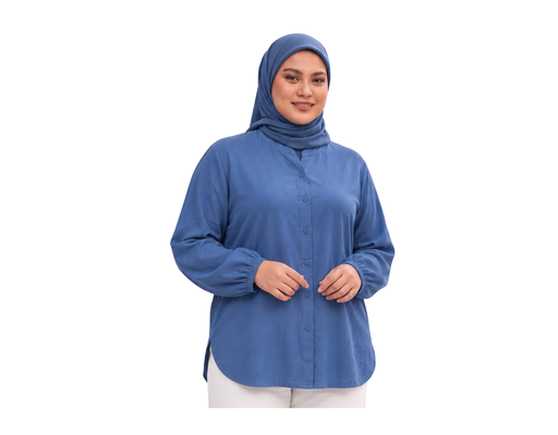 Long Sleeve Button Down Blouse PLUS COLLECTION image 0