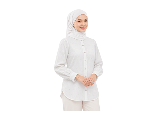 Rubber Print Blouse Puteri image 0
