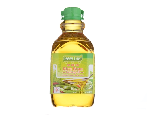 Green Love Rice Bran Oil, 3L - Low Saturated Fat