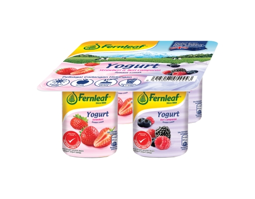 Low Fat Yogurt Strawberry & Mixberry Multipack Fernleaf image 0