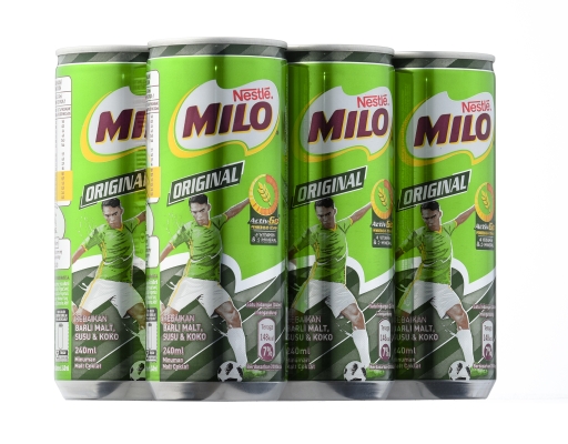 Milo Original Canned, 6 x 240 ml - Malt, Milk & Cocoa