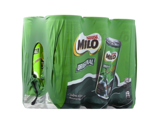 Milo Original Canned, 6 x 240 ml - Malt, Milk & Cocoa