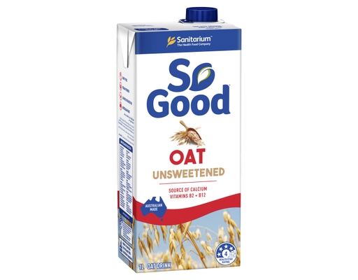 So Good Oat Milk Unsweetened Sanitarium image 0