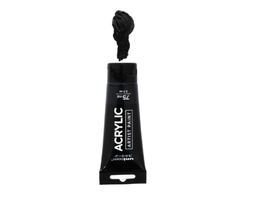 Acrylic Artist Paint Black (UAC-75ML) Unicorn image 0