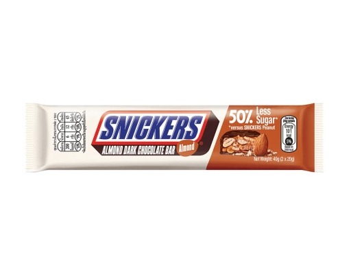 Almond Dark Chocolate Bar Less Sugar Snickers image 0