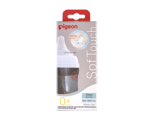 Pigeon SofTouch Glass Bottle, 160ml - Anti-Colic, BPA Free