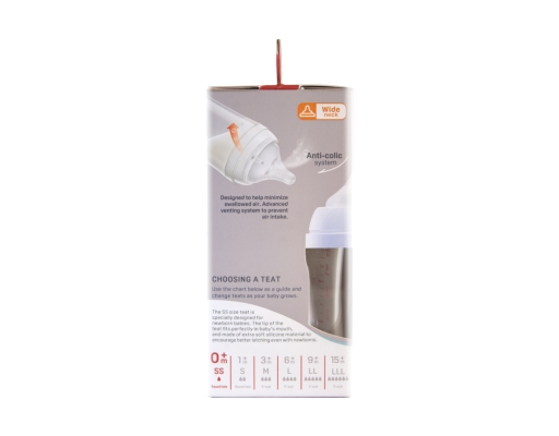 Pigeon SofTouch Glass Bottle, 160ml - Anti-Colic, BPA Free