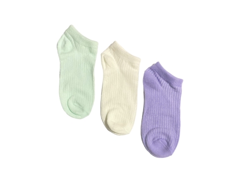 3 In 1 Ankle Socks (LS004) Scarlet image 0
