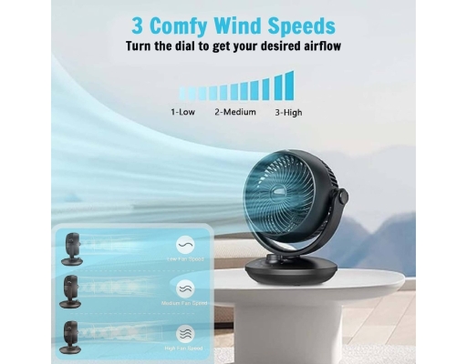 Circulation Table Fan 6"  (MFG150M0APB) Midea image 2