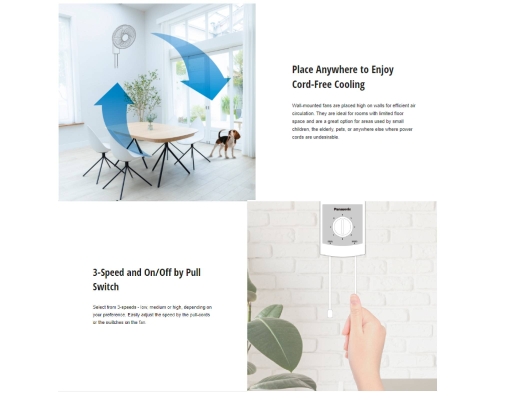 Panasonic Wall Fan (FNU403/FMU408) | myaeon2go