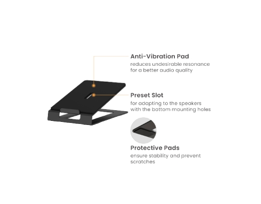 Tilt Desk Top Spk Stand (BS-74M) Pair (Medium) Brateck image 3