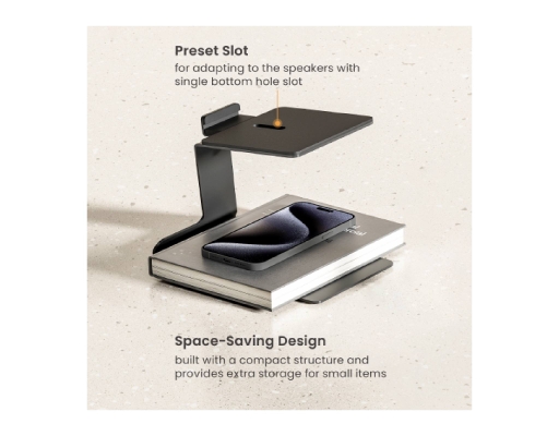 Cantilevered Desk Top Speaker Stand (BS-73) Pair Brateck image 2