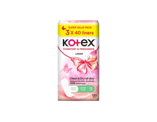Kotex Liner Ultra Thin Comfort & Freshness Liner 15cm | myaeon2go