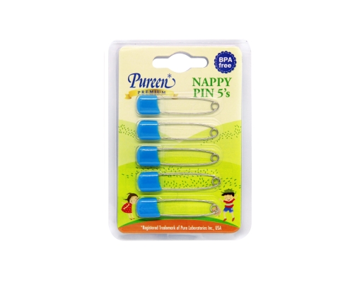 Pureen Nappy Pins, 5 Pcs - BPA-free Safety Lock