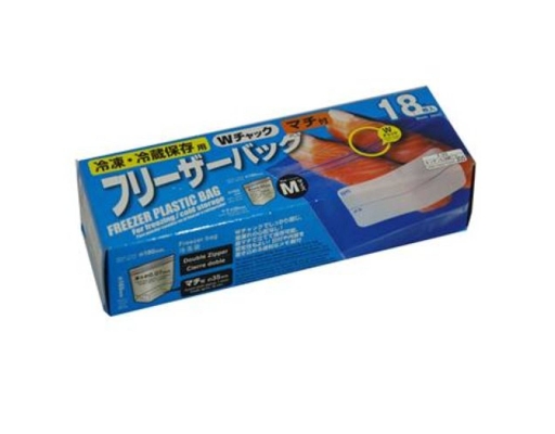 Freezer Plastic Bag M Double Zipper Daiso image 0