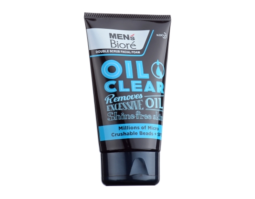 Men's Double Scrub Facial Foam Oil Clear Biore image 1