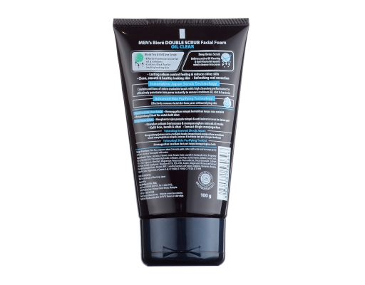Men's Double Scrub Facial Foam Oil Clear Biore image 2