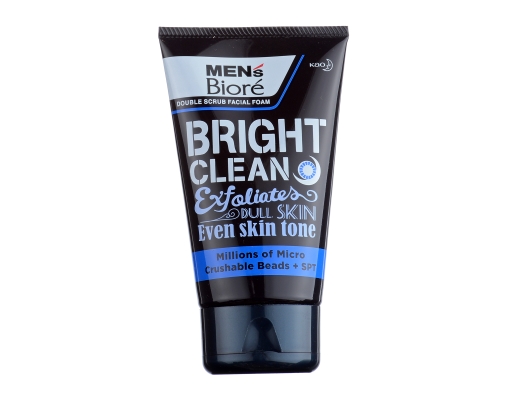 Men's Double Scrub Facial Foam Bright Clean Biore image 0