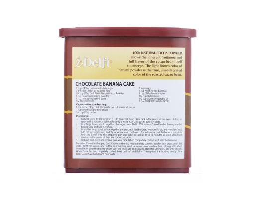 Unsweetened Natural Cocoa Powder Delfi image 2