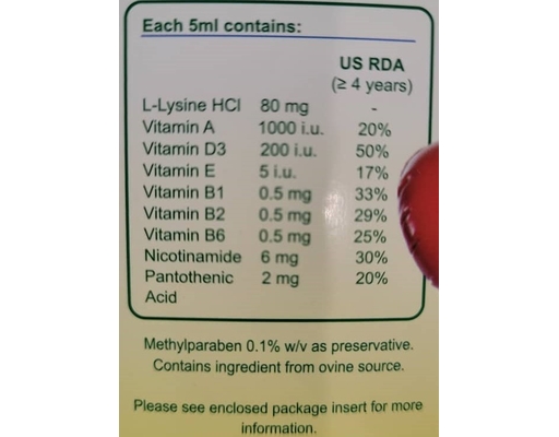 Appeton Lysine Syrup 120ml - Boosts Appetite & Growth