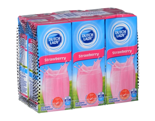 UHT Pure Farm Strawberry Milk Dutch Lady image 1