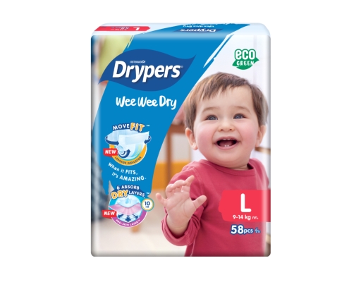 Wee Wee Dry Mega Pack L58 Drypers image 1