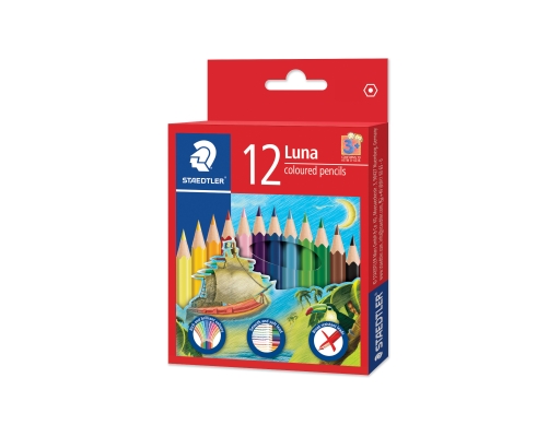 Luna Coloured Pencil (Half Length) 12 Colours (136 01 C1211) Staedtler image 0