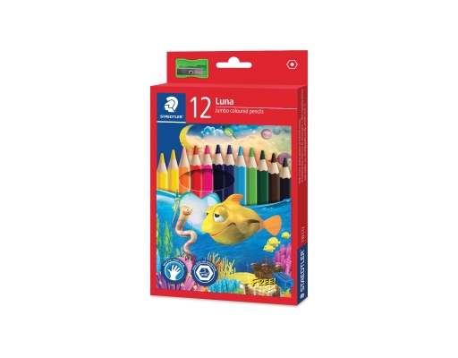 Luna Jumbo Watercolour Pencil (Full Length) 12 Colours (139 C12) Staedtler image 0