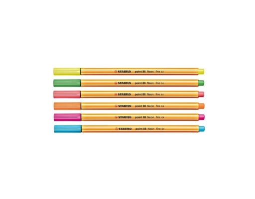 Point 88 Neon Colour Pen Fine 0.4mm Stabilo image 0