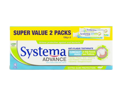 Toothpaste Extra Gum Protection Twin Pack Systema image 0