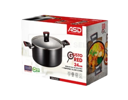 ASD Gusto Red Stock Pot (HP8724-RD) | myaeon2go