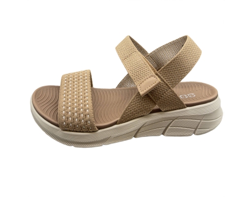 Ladies Sandal Casual Soft Khaki The Good Shoes image 1