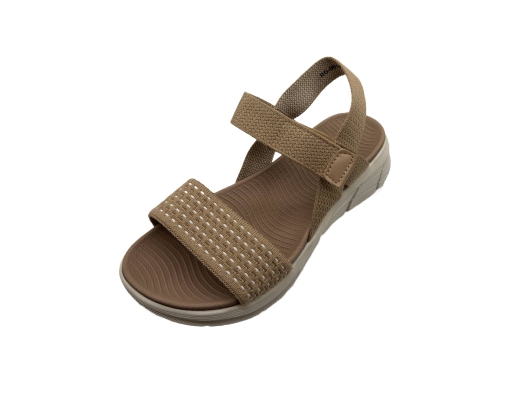 Ladies Sandal Casual Soft Khaki The Good Shoes image 2