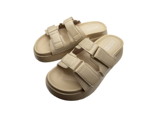 Ladies Sandal Casual Cushion Khaki The Good Shoes image 0