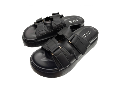 Ladies Sandal Casual Cushion Black The Good Shoes image 0