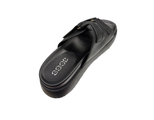 Ladies Sandal Casual Cushion Black The Good Shoes image 4