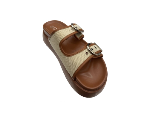 Ladies Sandal Casual Cushion Brown The Good Shoes image 1