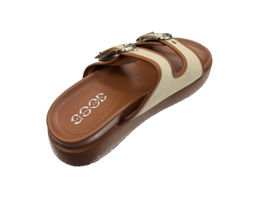 Ladies Sandal Casual Cushion Brown The Good Shoes image 4