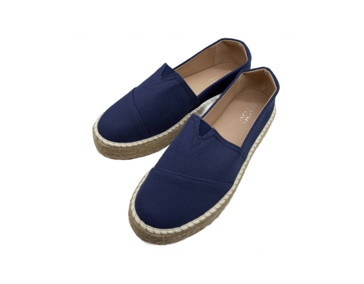 Ladies Soft Canvas Navy The Good Shoes image 0