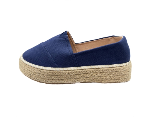 Ladies Soft Canvas Navy The Good Shoes image 1
