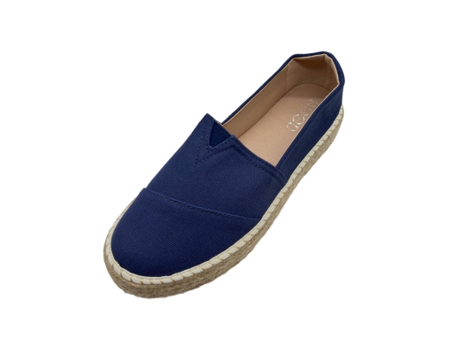 Ladies Soft Canvas Navy The Good Shoes image 2